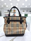 Haymarket Check Brown Leather Tote Shoulder Bag 3723050 - BURBERRY - BALAAN 5