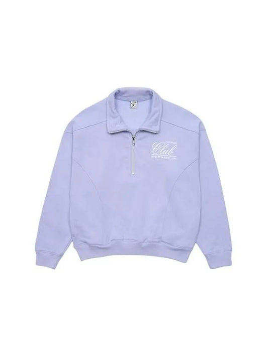 Country Club Half Zip Up Sweatshirt Light Purple - SPORTY & RICH - BALAAN 2