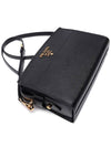 Saffiano Soft Leather Square Cross Bag Black - PRADA - BALAAN 6