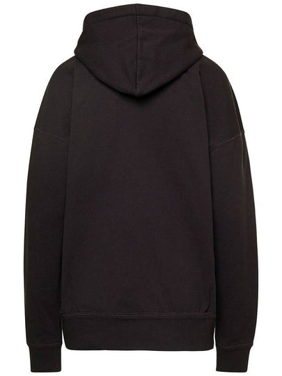 Black Hoodie With Tonal Logo Print In Cotton Blend Woman - ISABEL MARANT ETOILE - BALAAN 2