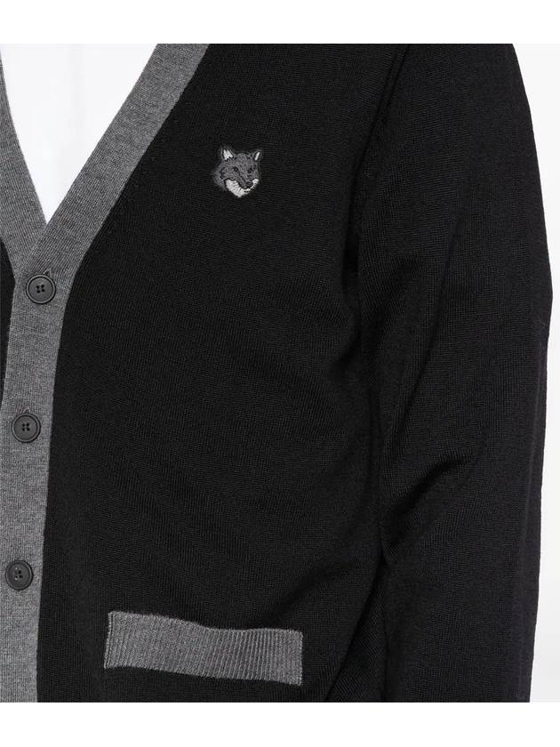 Maison Kitsune Bold Fox Head Patch Men s Two tone Wool Cardigan NM00507 P199 - POLO RALPH LAUREN - BALAAN 5