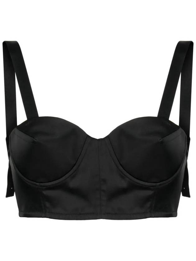 Maison Margiela Cropped Satin Bustier Blouse - MAISON MARGIELA - BALAAN 1