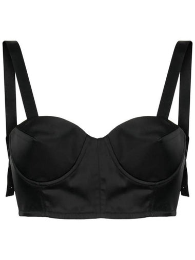 Maison Margiela Cropped Satin Bustier Blouse - MAISON MARGIELA - BALAAN 1