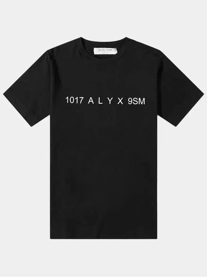 Logo Print Round Neck Short Sleeve T-Shirt Black - 1017 ALYX 9SM - BALAAN 2