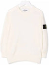 logo patch knit top ivory - STONE ISLAND - BALAAN 3