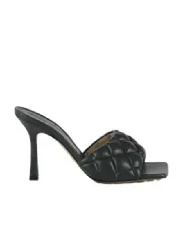 Quilted Nappa Sandal Heels Inkwell - BOTTEGA VENETA - BALAAN 3