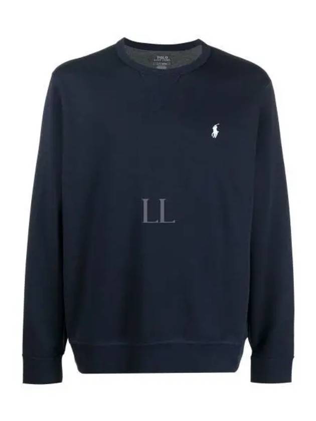 Embroidered Logo Basic Crew Neck Sweatshirt Navy - POLO RALPH LAUREN - BALAAN 2