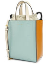 Museo Leather Logo Mini Tote Bag Light Blue - MARNI - BALAAN 3