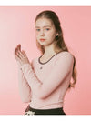 Deep U Neck Warmer Long Sleeve T-Shirt Pink - ETRE AU SOMMET - BALAAN 4