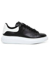 Oversized Leather Tab Low Top Sneakers Black - ALEXANDER MCQUEEN - BALAAN 2