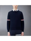 Men's Milan Stitch Armband Crew Neck Knit Top Navy - THOM BROWNE - BALAAN 2