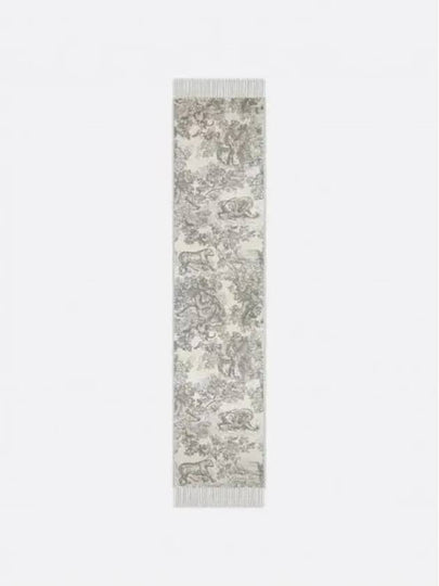 Toile De Jouy Sauvage Cashmere Wool Scarf Grey - DIOR - BALAAN 2