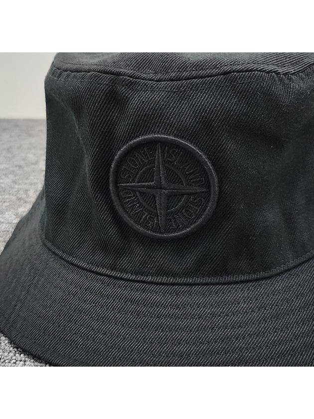 Compass Motif Bucket Hat Black - STONE ISLAND - BALAAN 5