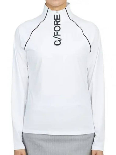 GFORE Women s Sun Shield Base Layer Long Sleeve T Shirt White Blue G4LF22K140 - G/FORE - BALAAN 1