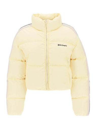 23 fw Crop Puffer Jacket WITH Band On Sleeve PWED018F23FAB001 0410 B0230457376 - PALM ANGELS - BALAAN 1