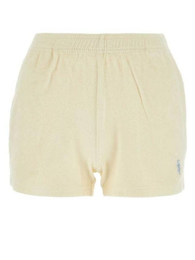 Women's SRC Terry Shorts Milk Washed White - SPORTY & RICH - BALAAN 1