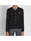 Red Heart Waffen Cardigan Black - COMME DES GARCONS - BALAAN 3