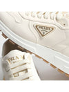 Triangle Logo Nappa Leather Low Top Sneakers Black Ivory - PRADA - BALAAN 6