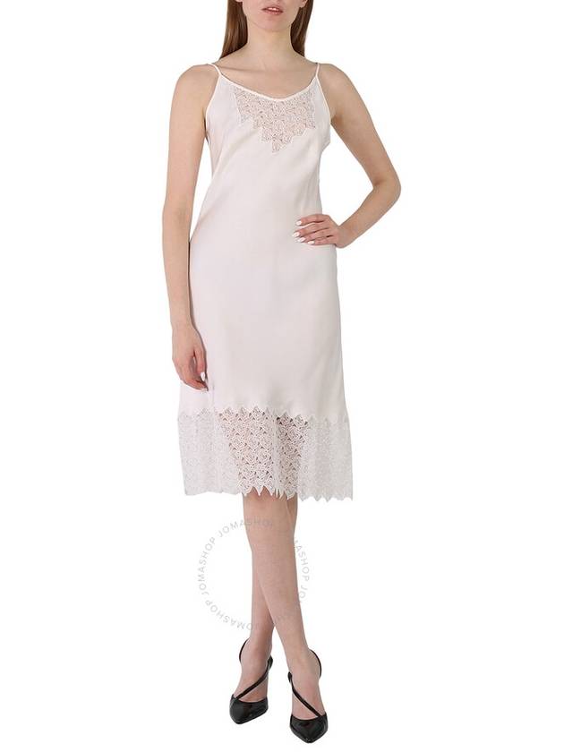 Burberry Ladies Lace Trim And Monogram Detail Silk Satin Lingerie Dress, Brand Size 4 (US Size 2) - BURBERRY - BALAAN 1