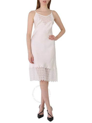 Burberry Ladies Lace Trim And Monogram Detail Silk Satin Lingerie Dress, Brand Size 4 (US Size 2) - BURBERRY - BALAAN 1