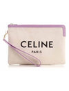 Logo Strap Small Pouch Bag White Purple - CELINE - BALAAN 3