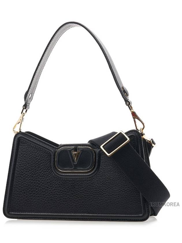 Women's Garavani Logo Shoulder Bag Black - VALENTINO - BALAAN 3