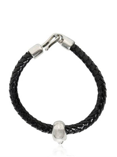 Skull Woven Leather Bracelet - ALEXANDER MCQUEEN - BALAAN 2