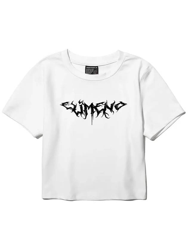 EL Strange Crop Short Sleeve T-Shirt White - ELIMENO - BALAAN 1