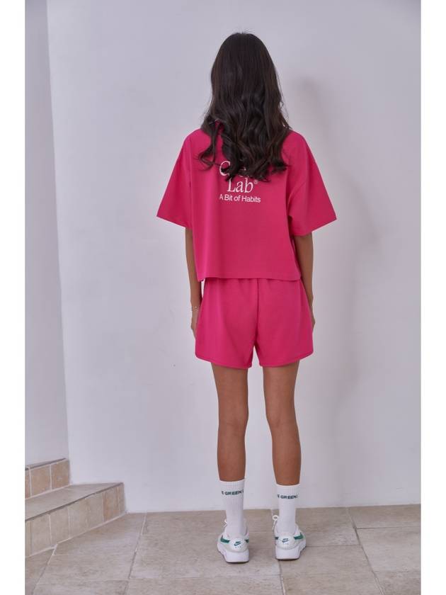 WOMEN RECYCLE SWEAT SHORTS PINK - THE GREEN LAB - BALAAN 11