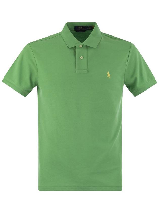 Slim-fit pique polo shirt - POLO RALPH LAUREN - BALAAN 1