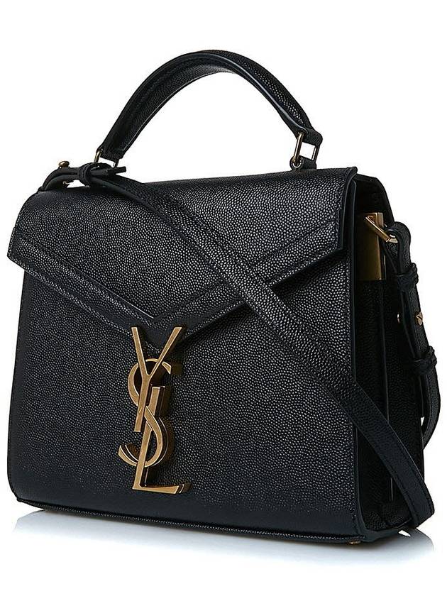 Casandra Monogram Mini Top Handle Cross Bag Black - SAINT LAURENT - BALAAN 3