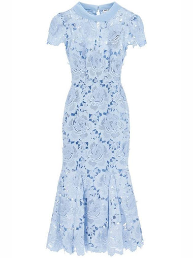 floral lace midi dress with eight - SELF PORTRAIT - BALAAN 1