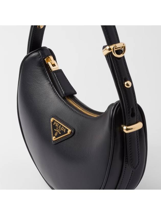 Arqué Leather Mini Shoulder Bag Black - PRADA - BALAAN 5