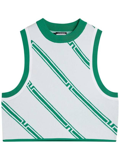 Golf Frezza Knit Vest Green Bias Stripe - J.LINDEBERG - BALAAN 2