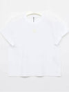 Logo Shrunken Cotton Jersey Short Sleeve T-Shirt White - ALEXANDER WANG - BALAAN 3