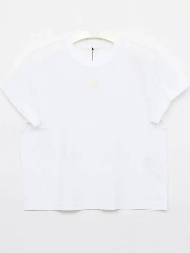 Women's Logo Detail Short Sleeve T-Shirt White - ALEXANDER WANG - BALAAN.