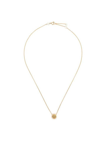 Kira Guilloche Pendant Necklace Gold - TORY BURCH - BALAAN 1