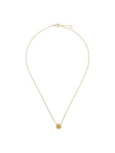 Kira Guilloche Pendant Necklace Gold - TORY BURCH - BALAAN 1