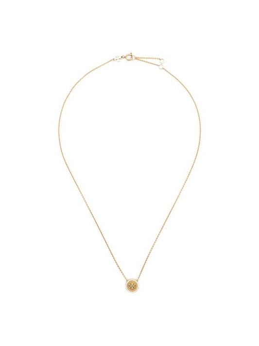 Kira Guilloche Pendant Necklace Gold - TORY BURCH - BALAAN 1