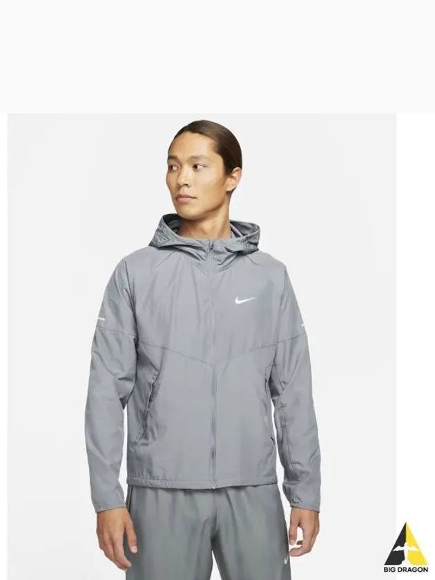 Repel Miler Hoodie Windbreaker Smoke Grey - NIKE - BALAAN 2