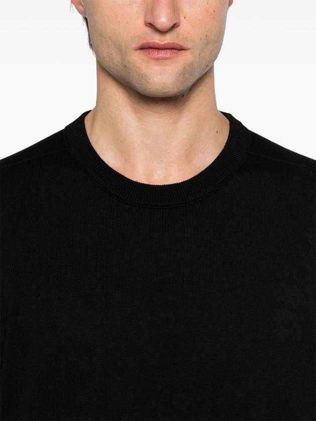 Crew neck small roll detail sweatshirt black - STONE ISLAND - BALAAN 6