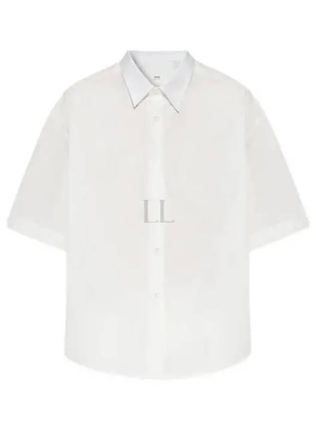 Men's Pocket Cotton Short Sleeve Shirt White - AMI - BALAAN 2