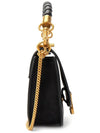 Marcie Buckle Chain Flap Leather Shoulder Tote Bag Black - CHLOE - BALAAN.
