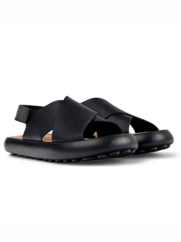 Pelotas Cross Strap Leather Sandals Black - CAMPER - BALAAN 2