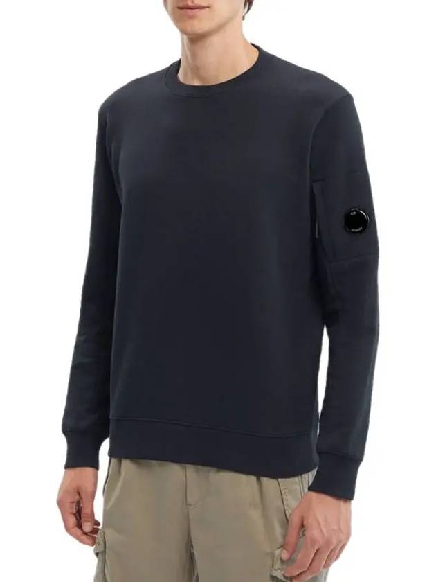 Diagonal Raised Fleece Sweatshirt Navy - CP COMPANY - BALAAN 3