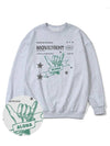 Aloha Jade Green Overfit Sweatshirt Melange Gray - MONSTER REPUBLIC - BALAAN 4