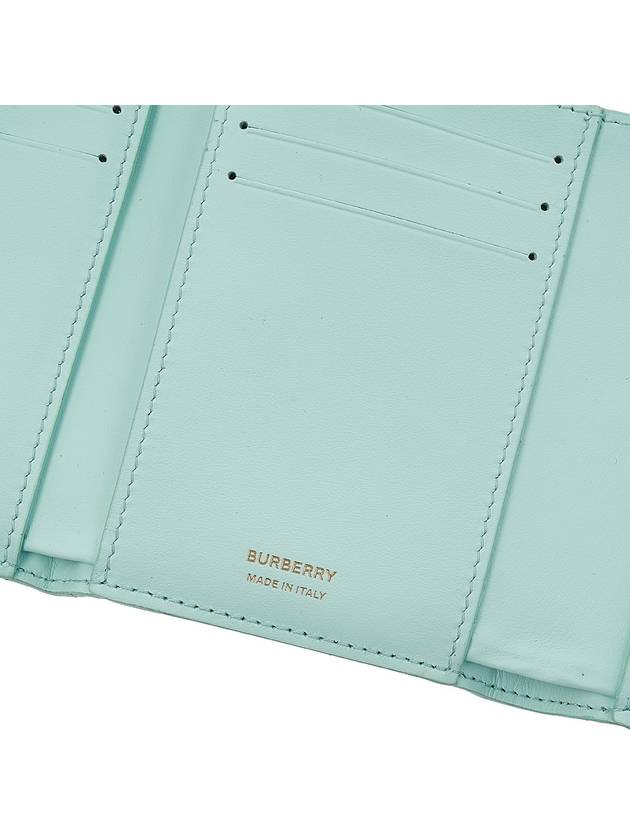 Lola Quilted Tri-Fold Half Wallet Blue - BURBERRY - BALAAN 8