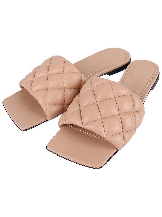 Padded Quilted Slippers Beige - BOTTEGA VENETA - BALAAN 3