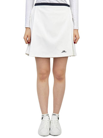 Women's Sierra Golf Pleated Skirt White - J.LINDEBERG - BALAAN 1