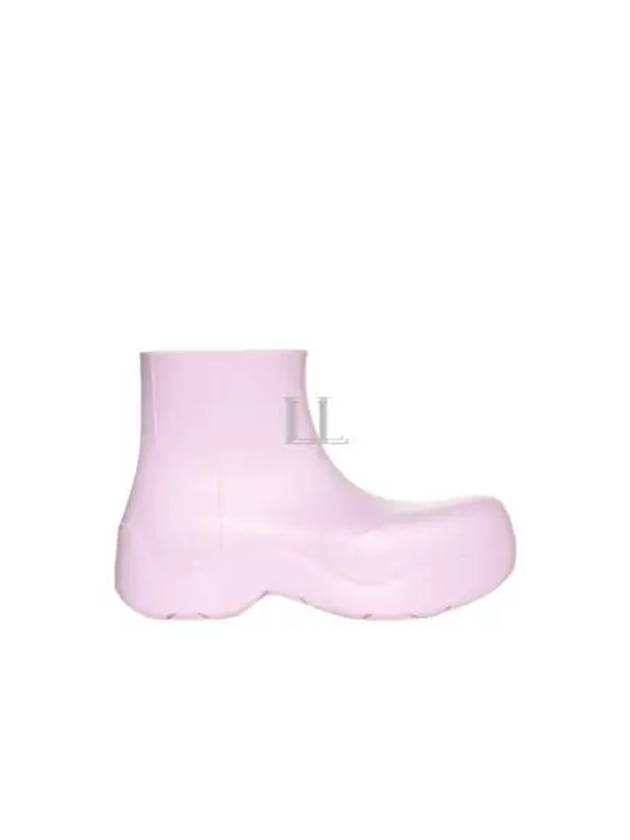 Puddle Rubber Ankle Rain Boots Pink - BOTTEGA VENETA - BALAAN 2